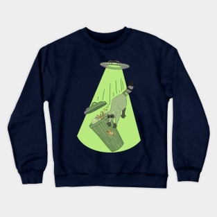 UFO Abducting Raccoon Crewneck Sweatshirt